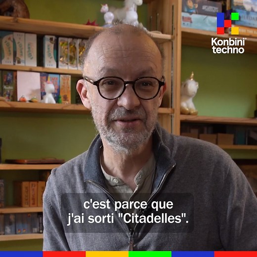 433K views · 2.5K reactions | Le jeu "Citadelles", c'est lui. Bruno Faidutti raconte comment il a créé plus de 100 jeux de société... et petit bonus : à la fin de la vidéo, vous aurez les recos' des meilleurs jeux selon Bruno, parmi les 3 000 qu'il a chez lui. | Konbini techno | Facebook