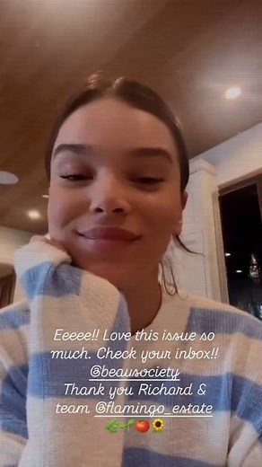 Eeeee!! Love this issue so much. Check your inbox!! Thank you Richard & team flamingo_estate (via instagram) - Hailee Steinfeld The full video is available on her Instagram story haileesteinfeld. Credit to the Owner of the Video (DM for more credits or removal) | All About Hailee Steinfeld