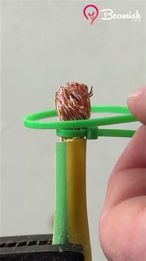 Cable lug joint hack using zip tie #diy #cablejoint #ziptie #trick