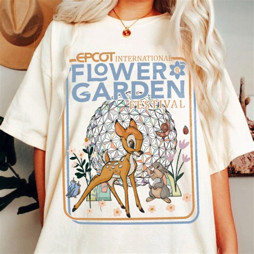 Bambi Thumper Flower Garden Festival 2026 Epcot Park Comfort Color Shirt, Trending Unisex Tee, Disneyland Trip Shirt 2026 - Etsy