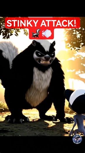 Alien Zorg vs A Skunk! 🦨😂 (Part 4) #shorts