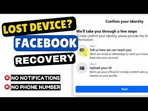 How to Recover Facebook Account Without Phone or Number | Lost Device Facebook Recovery