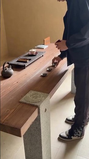 Unique DIY Table Design: The Stone & Wood Corner Piece