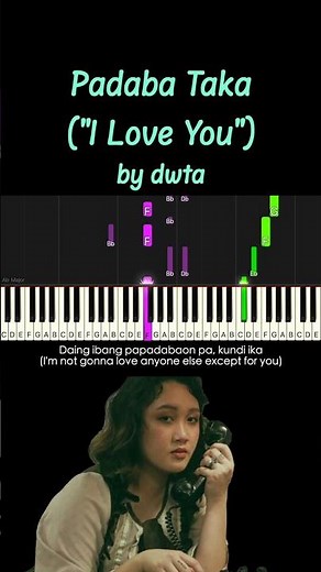 Padaba Taka ("I Love You") piano cover/ synthesia piano tutorial + sheet music + lyrics