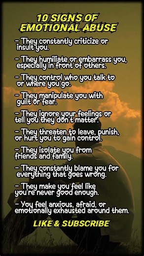10 Signs of Emotional Abuse You Should Never Ignore #emotionalabuse #psychology #darkpsychology