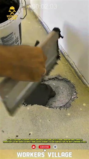 🔧 VC 182 – Practical Floor Repair Solution 🔧 #workersvillage #constructioninnovation