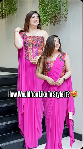117K views · 1.8K reactions | Comment “ Drape” for direct link of the product. Hot pink drape saree with multicoloured corset with embroidery detailing on it. Can be customised in any size! . You can order website ( Anaya) or visit store for Try and Buy Address: F-121 Main Market Rajouri Garden, Next To Roshan Di Kulfi Delhi-110027 | La Glits | Facebook