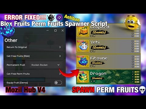 [☄️⭐️] BEST Perm Fruit Spawner Blox Fruits Script - Mozil Hub V4 | TRADE SCAM | STEAL FRUIT | NOKEY