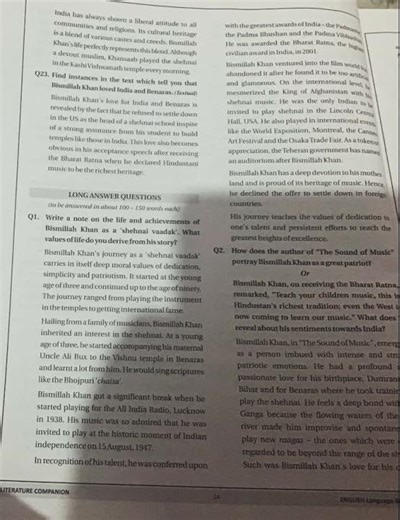 English Class IX ch2 Bismillah khan question answer 🥀 #cbse #exam #cbsenotes