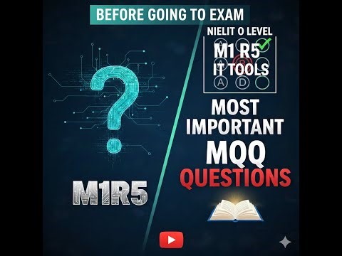 O Level | M1-R5 IT Tools 100 Most Important MCQs | For 15 Jan 2026 Exam