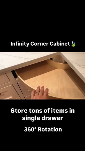 Shivay Luxe Interiors | Maximize every inch of your kitchen! ✨ This innovative 360° Infinity Corner Drawer transforms hard-to-reach spaces into smart storage. Push... | Instagram