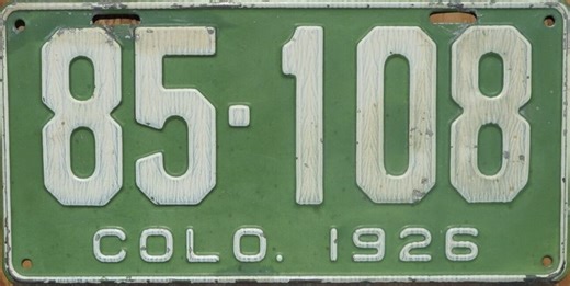 Time Machine: 100 years ago, Colorado unveils green and white license plate design