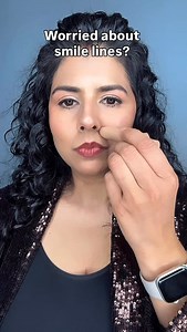 Worried about smile lines?? Try this hack- Step 1- apply highlighter Step 2 - concealer Step 3- set it with setting powder and see it vanish. What go you think? [ makeup, makeup hack, Beauty, hack, clean makeup, makeup tutorial, beauty hacks, highlighter hack , easy makeup, easy makeup hack,viral, viral video, viral song ] #makeup #makeuphack #hack | Ruchi - Makeup & Beauty creator