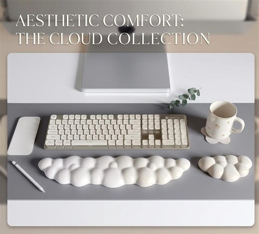 Cloud Keyboard Wrist Rest Set - Etsy