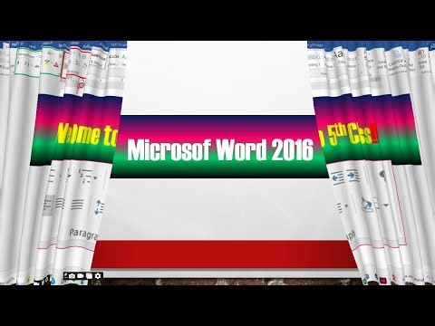 5th Class about Microsoft Word 2016