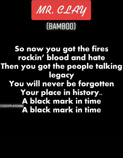 Mr. Clay Bamboo Lyrics Video