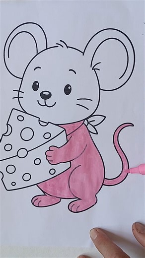 Mouse Coloring Page #art #painting #drawing