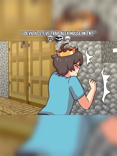 Alex dream IQ Steve trap Alex house in TNT #minecraft animation trending skull trap TNT House trol