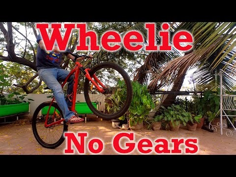 How To Wheelie a Gearless Cycle | Wheelie in cycle without gears | Ajs cycling Vlog