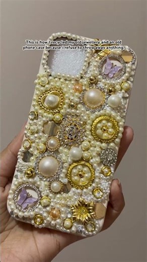 Indian Phone case DIY| Wedding Phone case| Recycle Jewellery #pearlphonecase #uniquecrafts #diygift