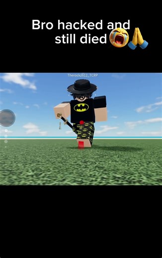 Bro hacked and still dies💔 #shorts #memes #roblox #ftap