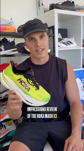 Hoka Mach X3 - 60s First Impressions Review ⏳#hoka #running #review
