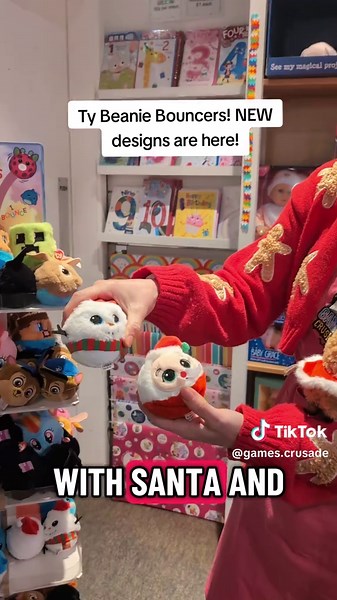 Our popular Ty Beanie Bouncers have new designs! Minecraft, My Little Pony, Peter Rabbit and Christmas! Which would be your favourite to bounce into your stocking? #ty #beaniebouncer #tybeanies #stockingfiller #christmas2025