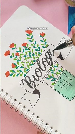 Beautiful Cover Page 'Biology'🩷✨🌷| Project Paper & Assignment| #shorts #youtubeshorts #frontpage