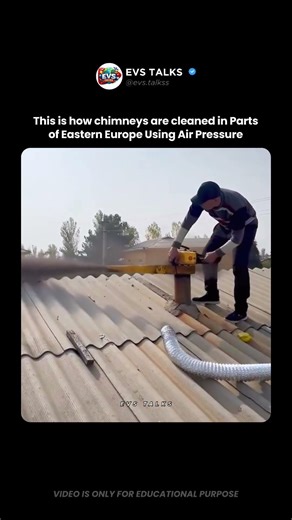 This Is How Chimneys Are Cleaned Using AIR PRESSURE 😳