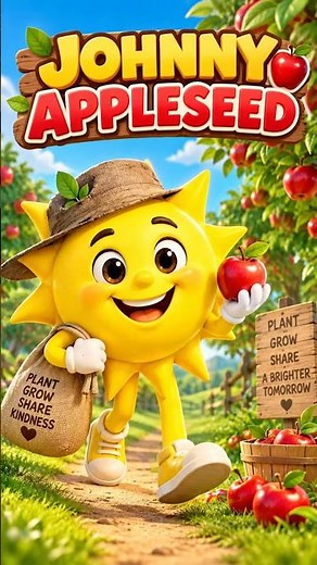 Johnny Appleseed 🍎🌱 | Plant, Grow & Share! | Kids Nursery Rhyme #shorts