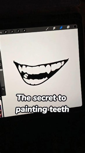 Painting the teeth, a step by step tutorial.