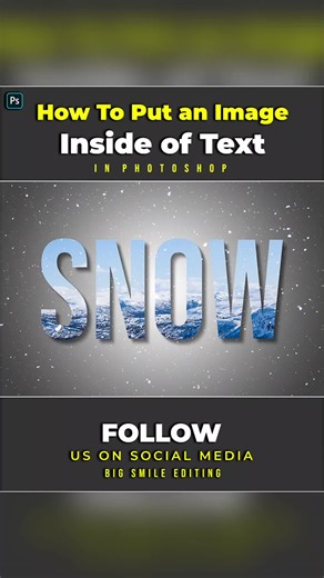How to Put an Image Inside of Text in Photoshop #bigsmileediting #fyp #fypシ #foryou #photomagic #learnontiktok #edits #photo #photoediting #photoedit #photoshop #photoshoptutorial