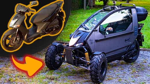 Transforming an enclosed scooter into a three-wheeled all-terrain trike!