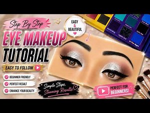 Easy Eye Makeup Tutorial | Step By Step Silver Glitter Eye Look For Beginners