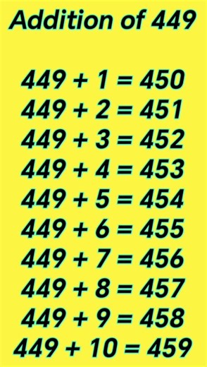 Addition of 449