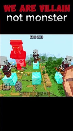 pillagers vs baby villager #minecraft #shorts