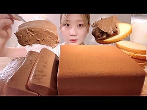 ASMR Rich Chocolate Pudding and Sugar Rusks【Mukbang/ Eating Sounds】【English subtitles】