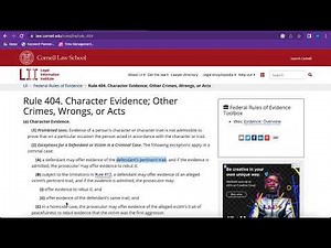 What is Federal Rules of Evidence Rule 404(a)(2)?