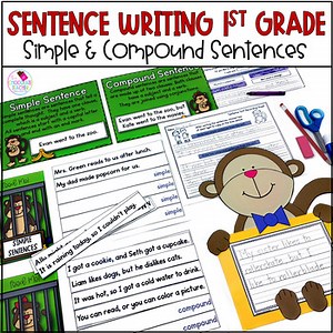 Sentence Writing 1st Grade Simple and Compound Sentences Fun Activities & Craft