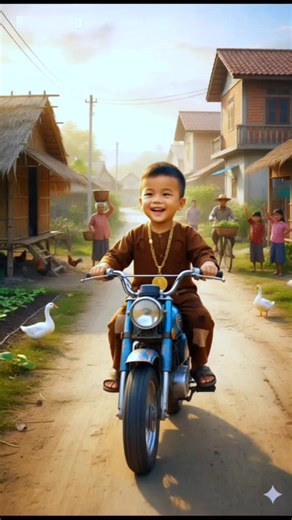 Cách nói chuyện của cụ non khi chạy xe tàn #cute #funny #baby #Nhan Phan | Nhan Phan