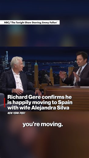 3.8M views · 34K reactions | During an appearance on "The Tonight Show," actor Richard Gere revealed he’s moving to Spain with his wife and their children. | New York Post | Facebook