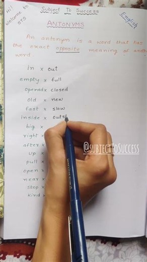Ap 3rd Class English vocabulary - Oppostes