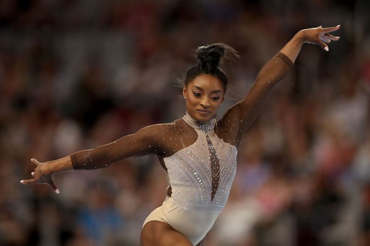 WATCH: Simone Biles stuns with a Triple Wolf Turn composed balance beam routine during podium training of U.S. Gymnastics Olympic Trials 2024