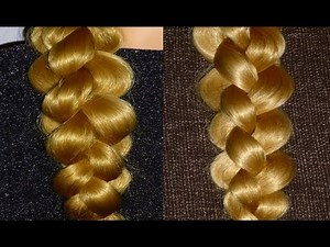 4 Strand Round Braid. 3D Braid.Hair Tutorial for BEGINNERS.Cute Everyday, Back To School Hairstyles