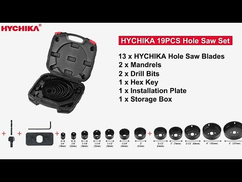 Unboxing, installation, tutorial, and solutions! | HYCHIKA 19PCS Hole Saw Set