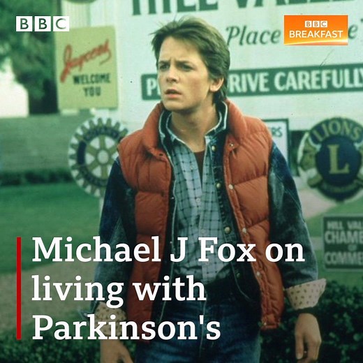 310K views · 1.1K reactions | “It’s a drag not being able to put your socks on in the morning”� 罹 Actor Michael J Fox tells us what it's like living with Parkinson's. https://bbc.in/38SziEJ | BBC Breakfast | Facebook