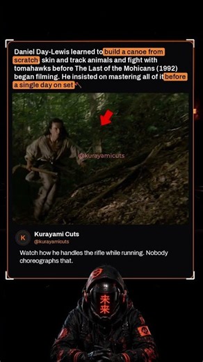 Day-Lewis Built His Own Canoe for Mohicans | The Last of the Mohicans (1992)