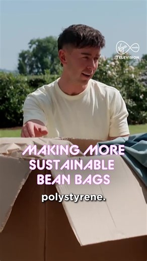 Virgin Media Television on Instagram: ""It starts off its life as a vegetable!" 🌿 Peter shows Brian how he plans to make more sustainably made bean bags, made with biofoam rather than polystyrene. ♻️ #TheSalvageSquad | Sunday at 8pm on Virgin Media PLAY & Virgin Media One 📺"