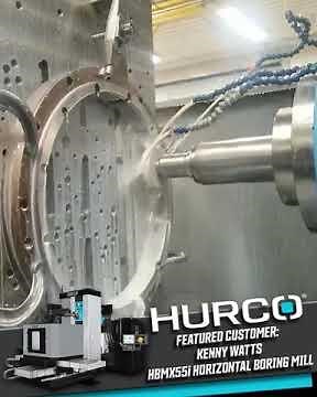 Horizontal Boring Mill Hurco HBMX55i - Social Media Spotlight Kenny Watts #shorts
