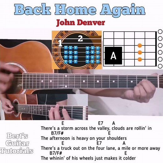 back home again - john denver #guitartutorial